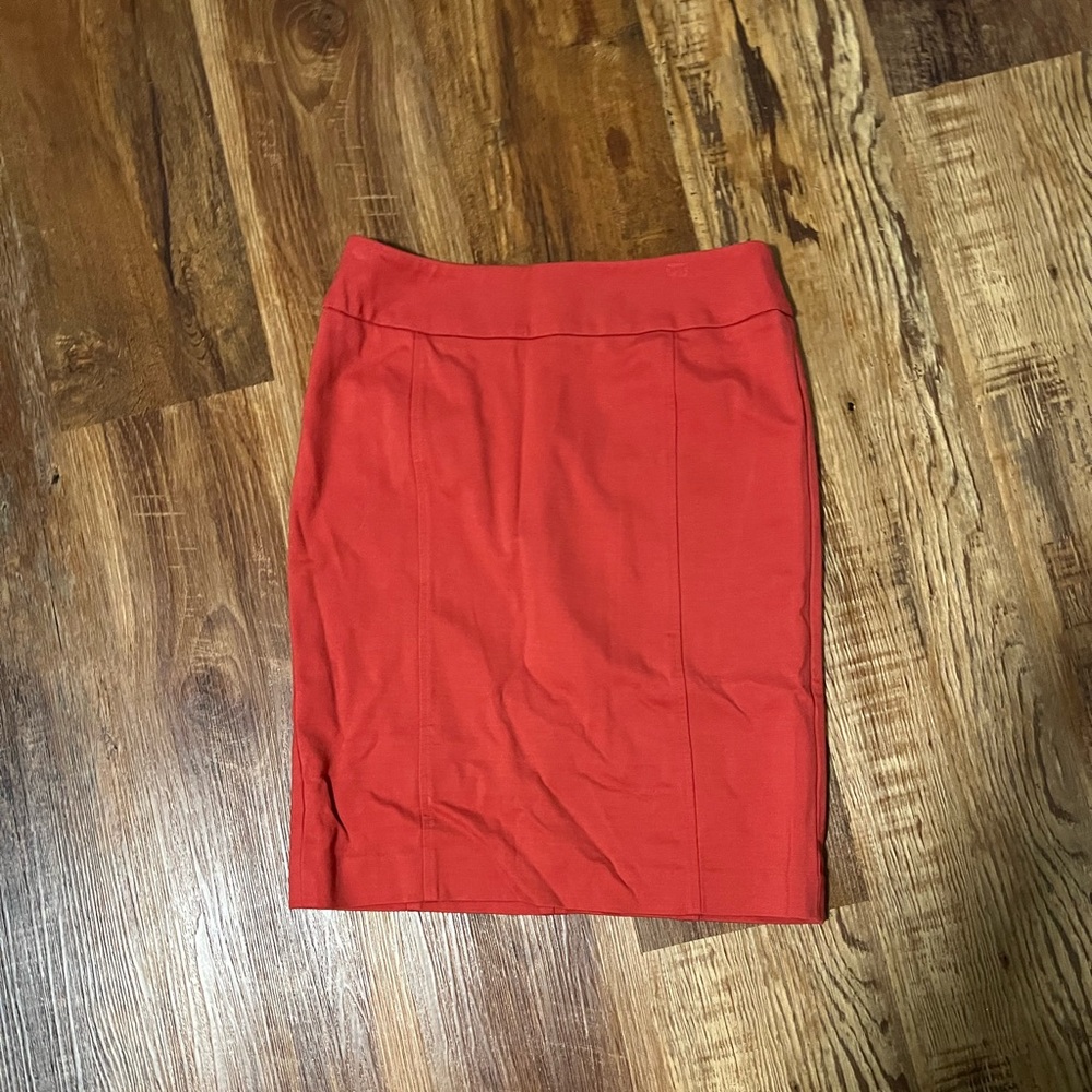 Halogen Vibrant Red Pencil Skirt